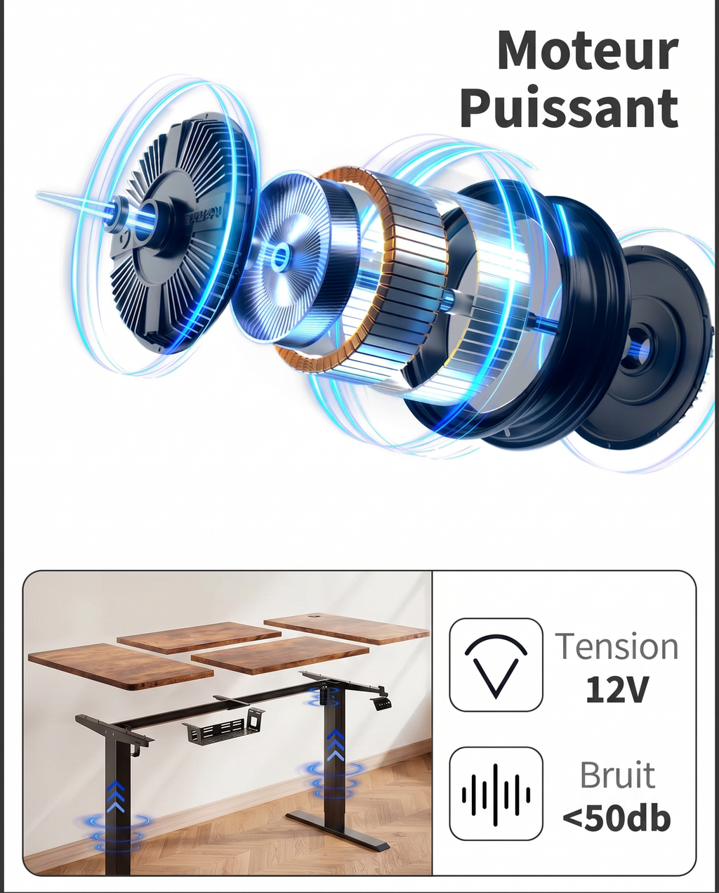 Bureau home office ergonomique – design minimaliste