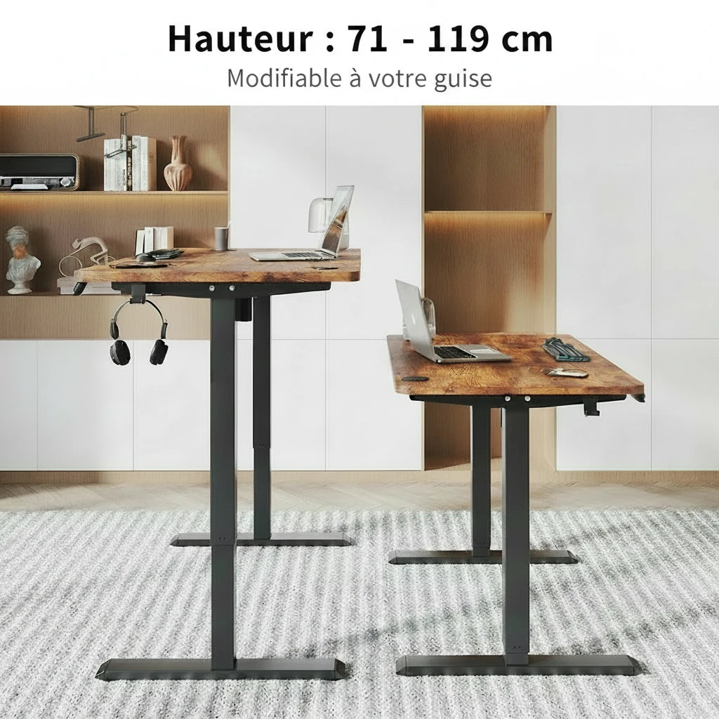 Bureau home office ergonomique – design minimaliste
