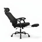 Chaise ergonomique inclinable | accoudoirs et appuie-tête ajustables, soutien dorsal renforcé