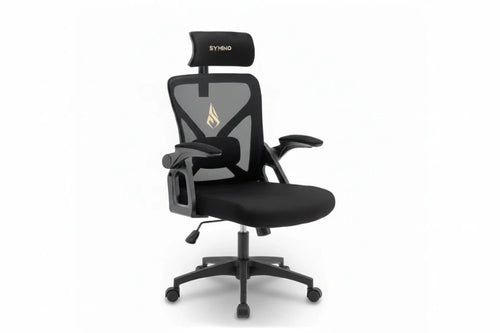 Chaise ergonomique - Appuie-tête, Accoudoirs & Soutien Lombaire Réglables