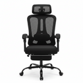 Chaise ergonomique inclinable | accoudoirs et appuie-tête ajustables, soutien dorsal renforcé