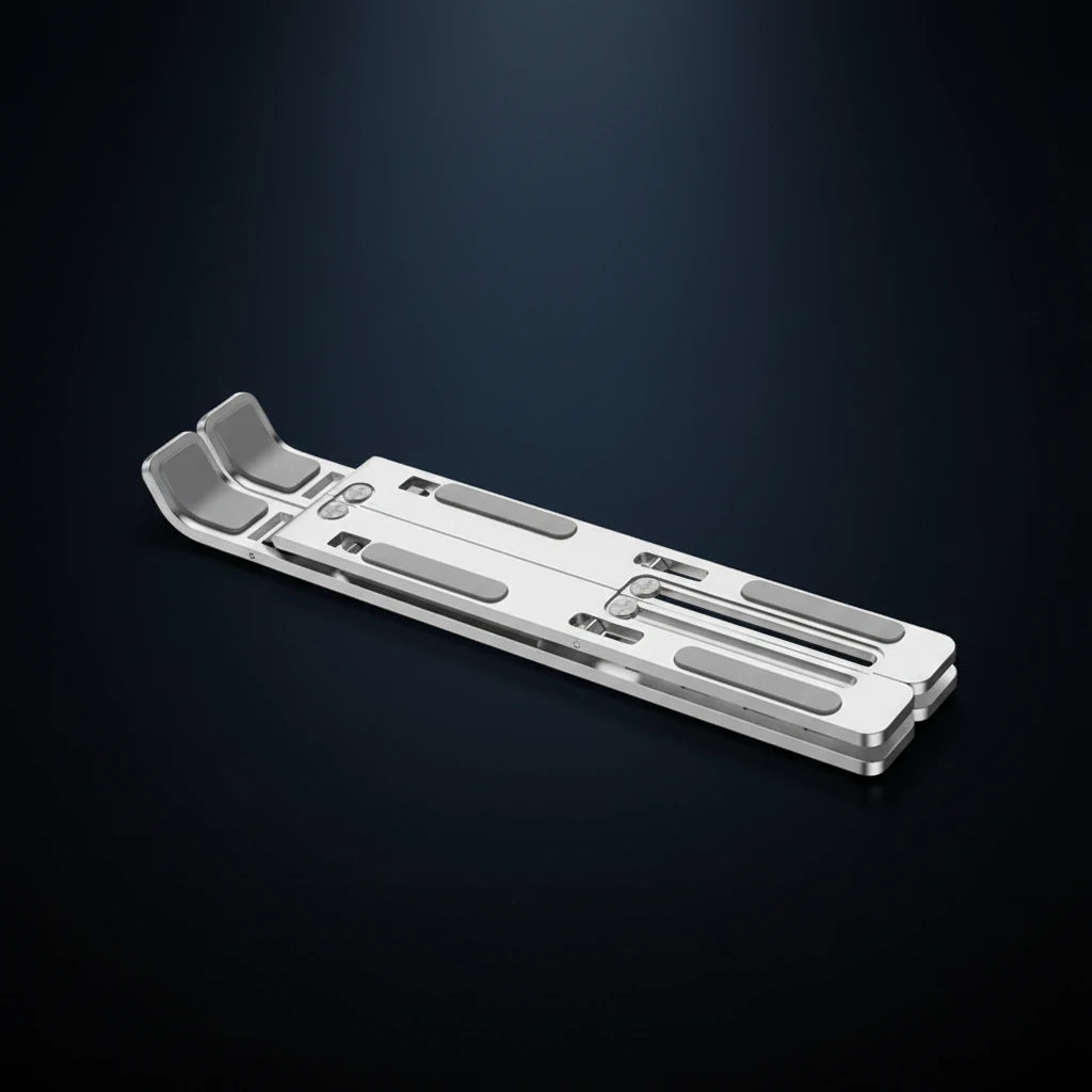 Support Laptop Ergonomique Aluminium – Pliable & Réglable