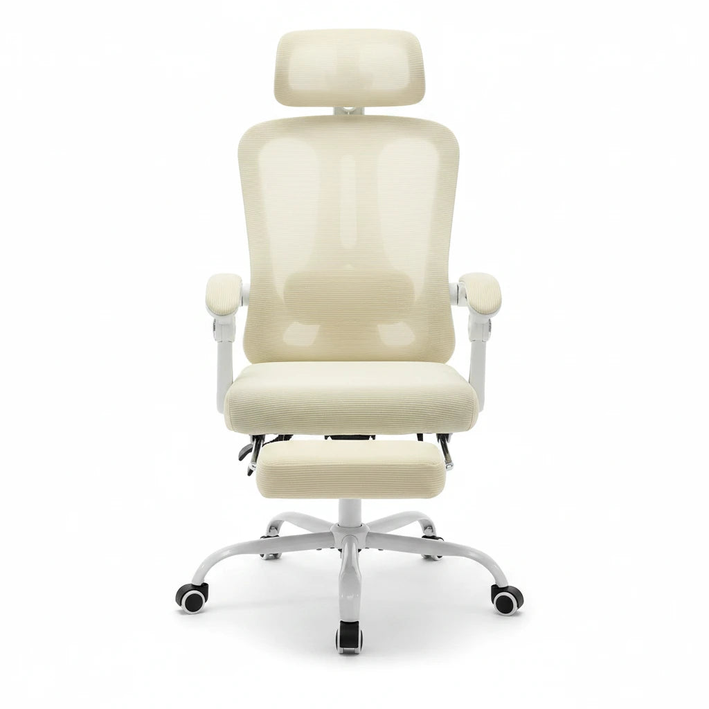 Chaise ergonomique inclinable | accoudoirs et appuie-tête ajustables, soutien dorsal renforcé