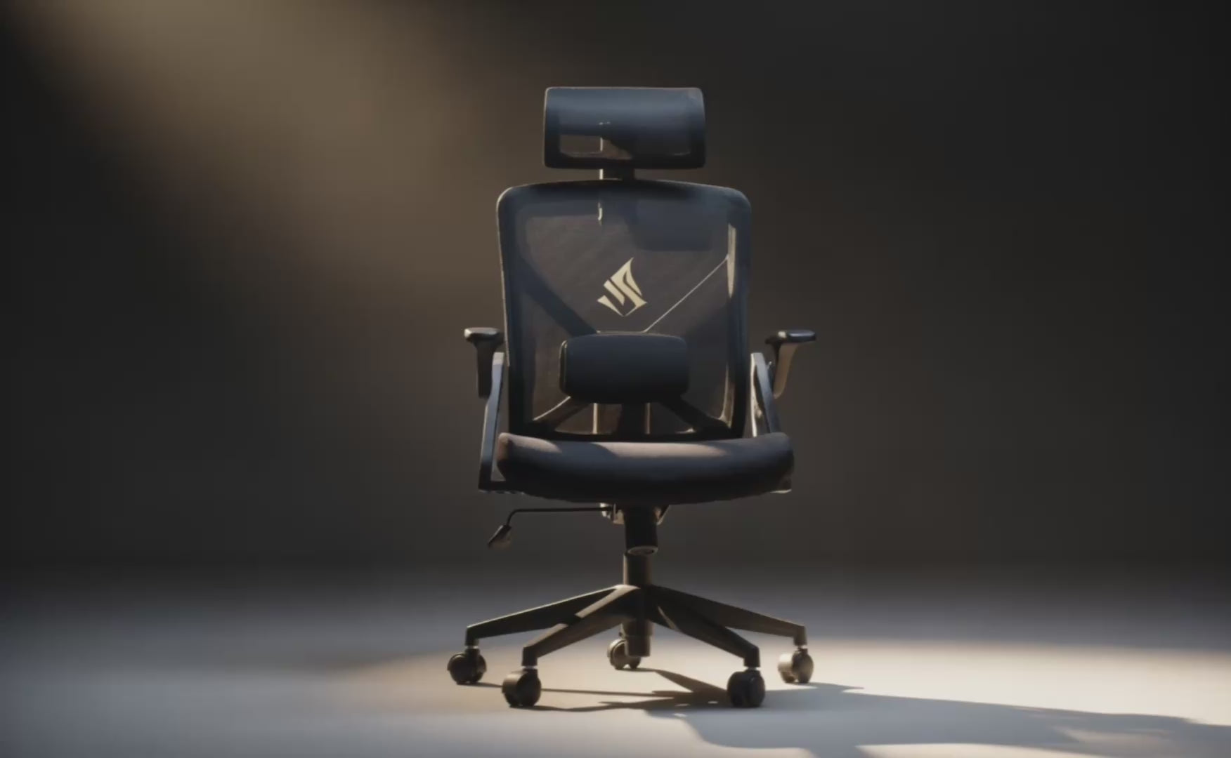 Chaise ergonomique - Appuie-tête, Accoudoirs & Soutien Lombaire Réglables
